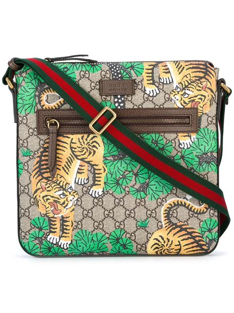 gucci bengal gg supreme messenger replica|Brown GG Supreme Canvas Bengal Tiger Slim Messenger Large.